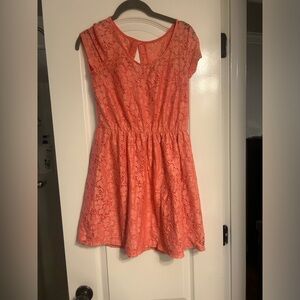 Crush Large Peach Lacy Dress